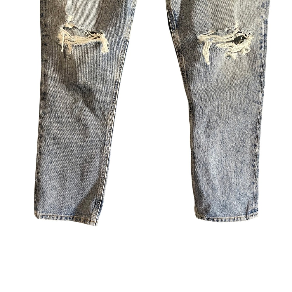 Agolde Riley Distressed High Rise Light Wash Straight Leg Jeans Size 26 NWT - Picture 11 of 12